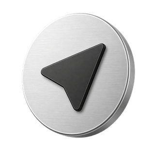 3D send arrow icon, decorative, on the contact us page